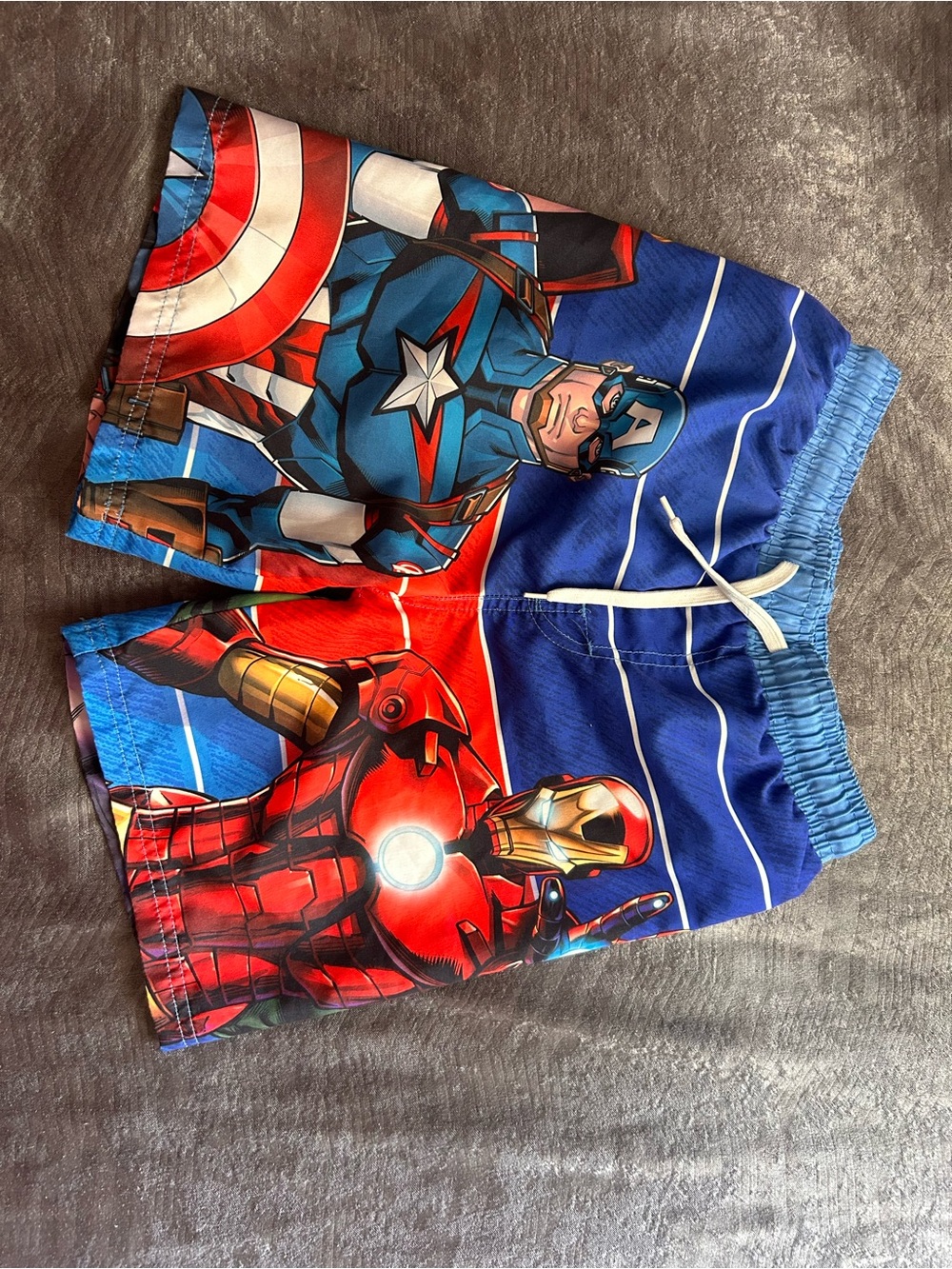 Marvel Kids' Blue Swim Shorts with Elastic Waist